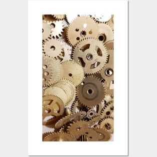 Steampunk, engineering, technology, time, clock, smart, mechanical, abstract, futuristic Posters and Art